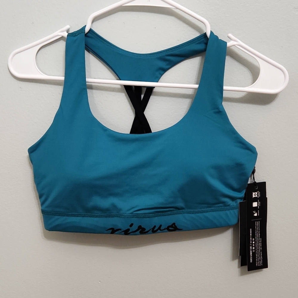 Virus Compression Fit sports bra. Size small in color Bay Blue